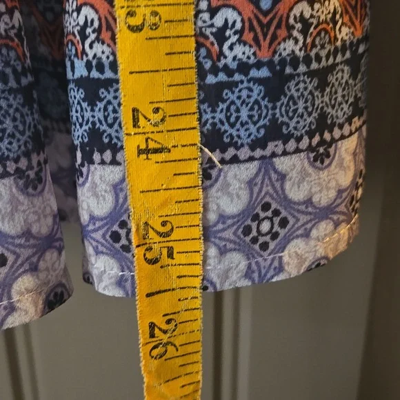 Boho Floral Print, Festival Bouse, Fairy, Semi Sheer, Whimsigoth, Angel sleeves - Picture 10 of 14